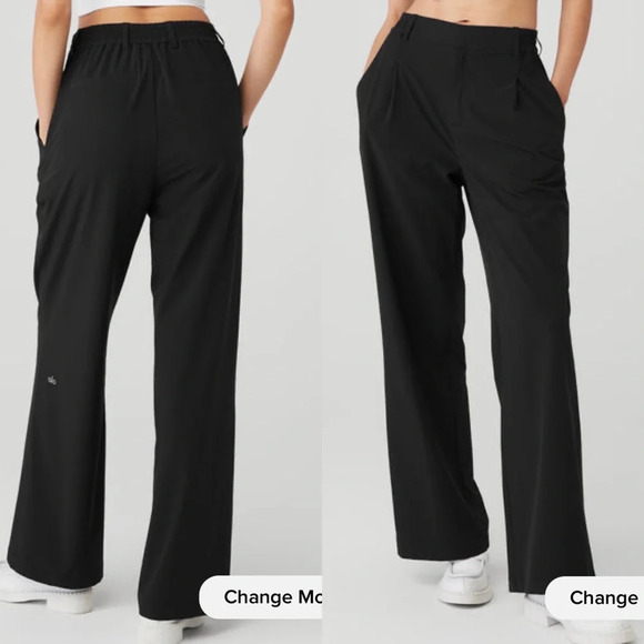 Alo Yoga High Waist Pursuit Trouser in Black Size Small